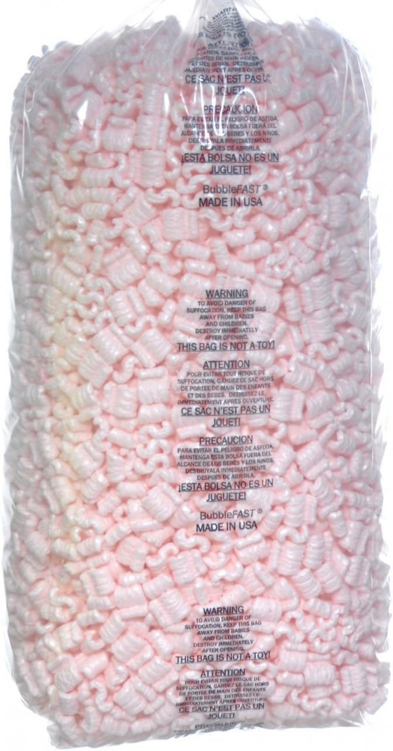 One Big Bag Packing Peanuts Shipping Brand 3.5 Cu. Ft. Pink Anti-Static