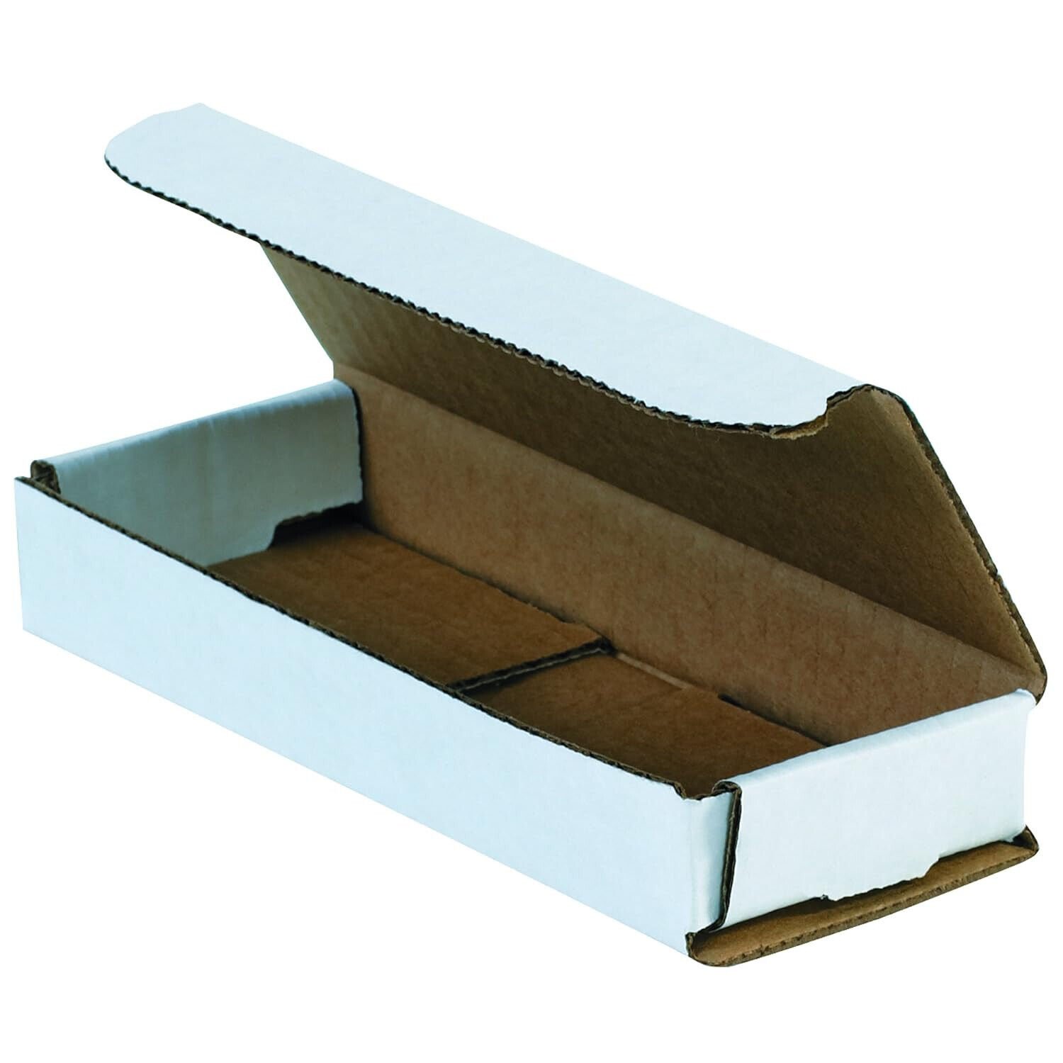 Boxes Mailers Die Cut Tuck Flap Boxes 50 10" X 3" X 1" White Corrugated Mailers