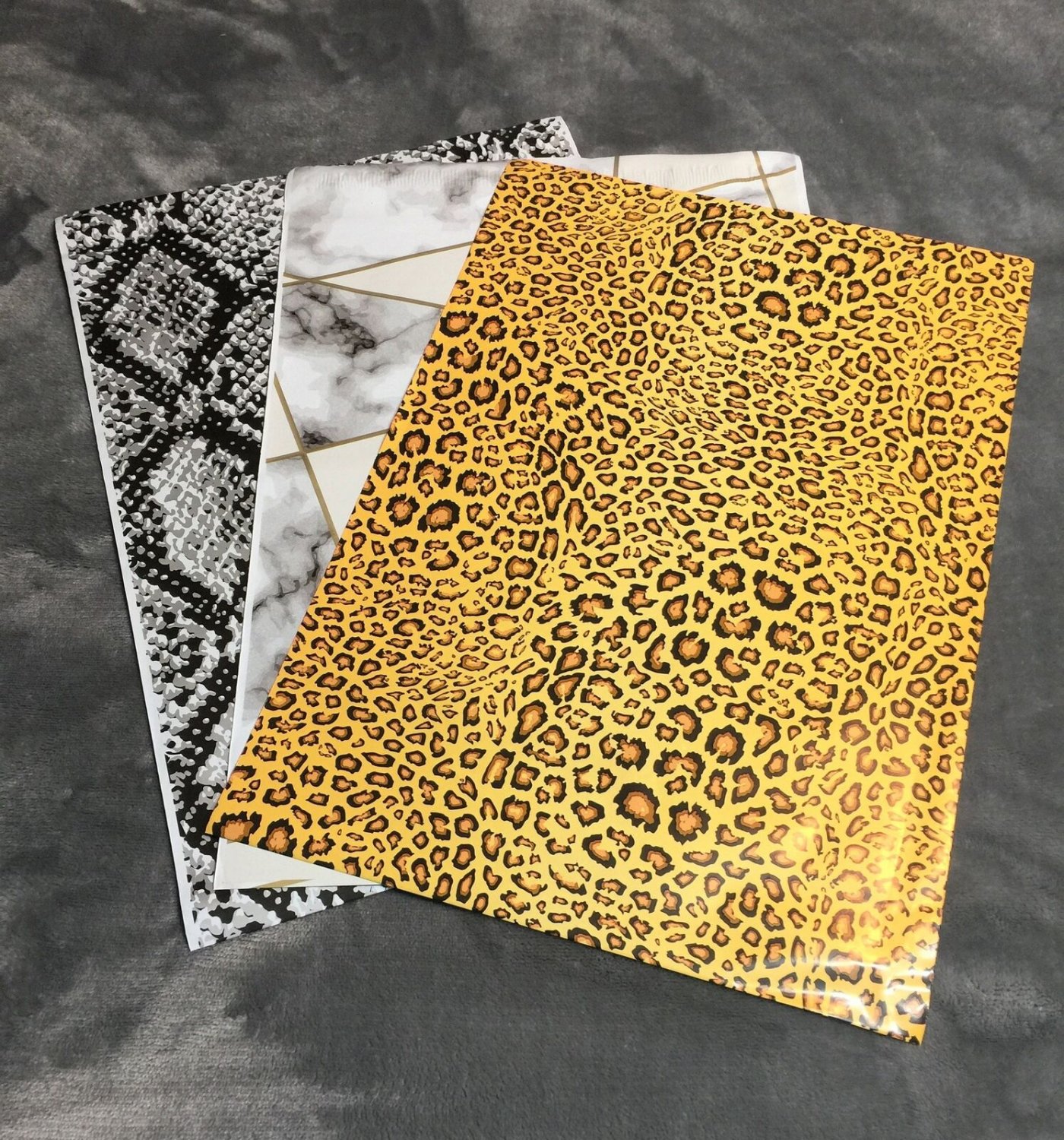 30 10X13 LEOPARD SNAKE and Marble Poly Mailers Envelopes Shipping Bags