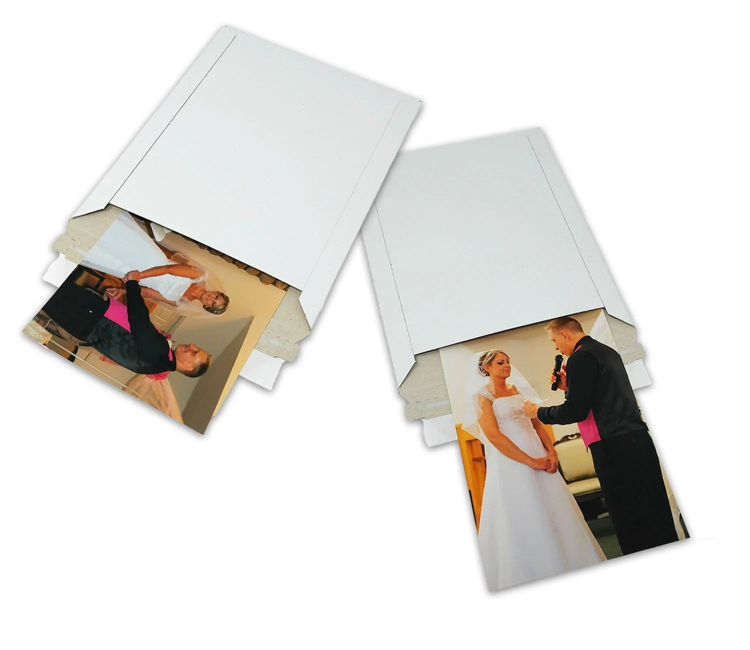 CD Mailers 50 Pack 7X9" Stay Flat Mailers, Quality White Rigid Mailers, Photo Sh