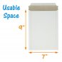 CD Mailers 50 Pack 7X9" Stay Flat Mailers, Quality White Rigid Mailers, Photo Sh