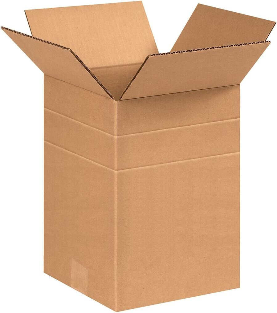 25 8-1/2" X 8-1/2" X 12" Multi-Depth Corrugated Boxes