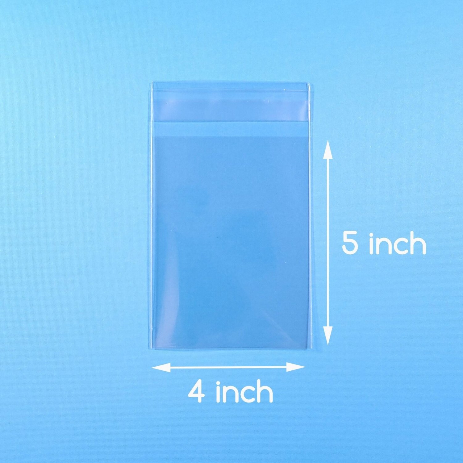 100 4X5 Inch Clear Cello Bag Self Sealable Bag Cellophane Packaging Pack & Ship