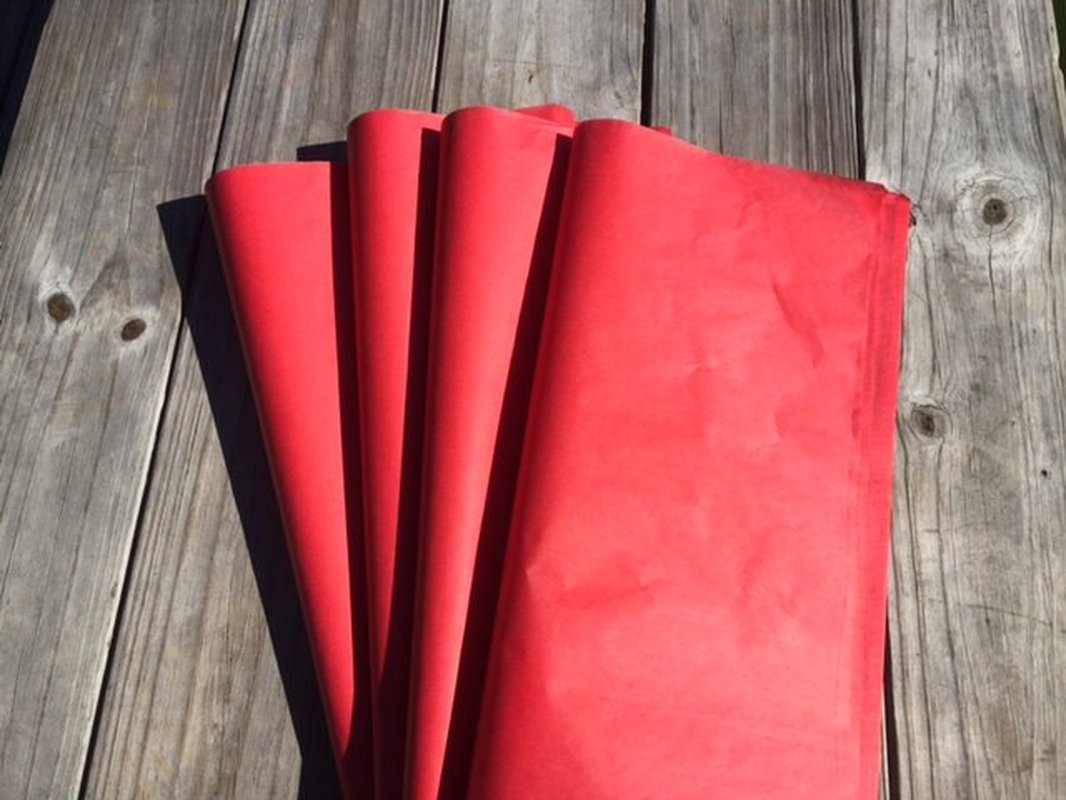 Wrapping Paper Red Tissue Paper / Bulk Tissue Paper Red 24 Sheets / Premium Red