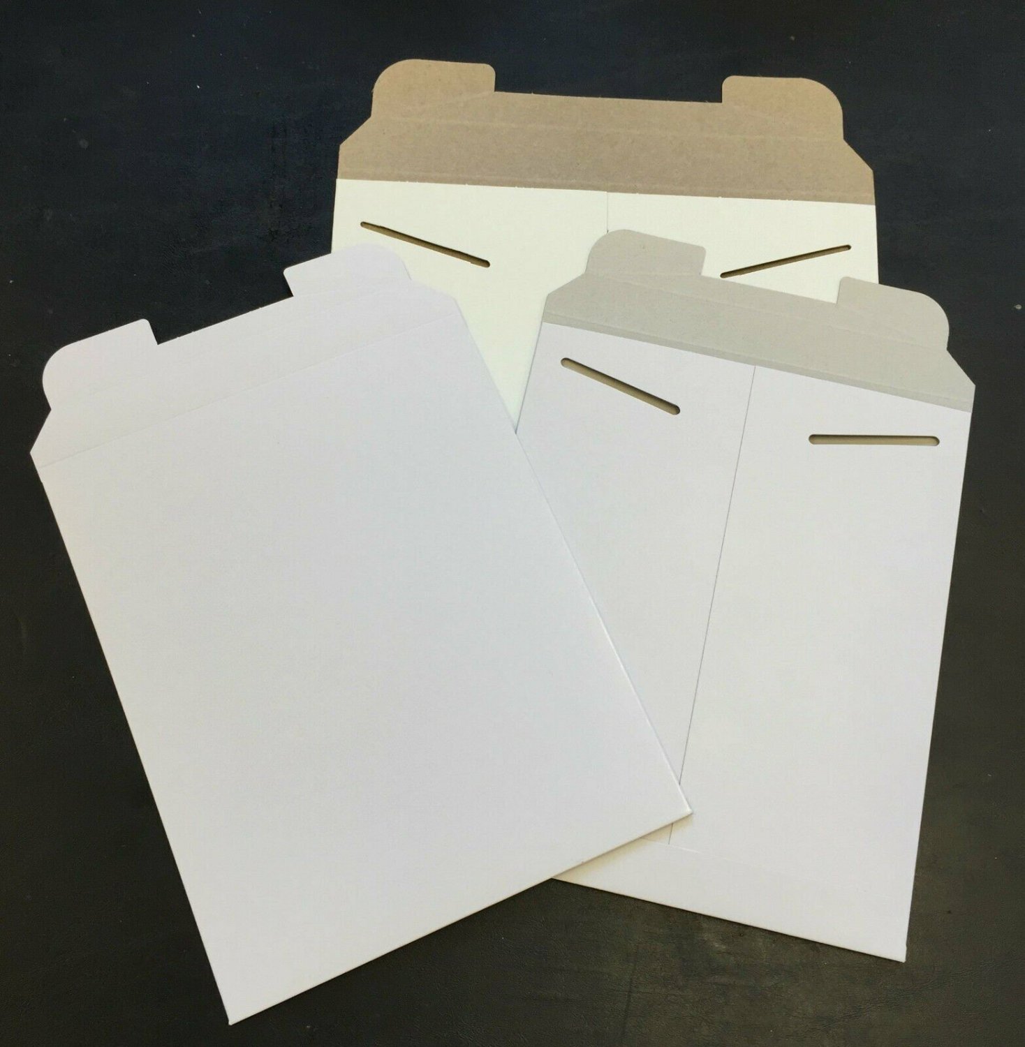 100 13 X 18 White No Bendpaperboard Tab Lock Rigid Photo Document Mailer