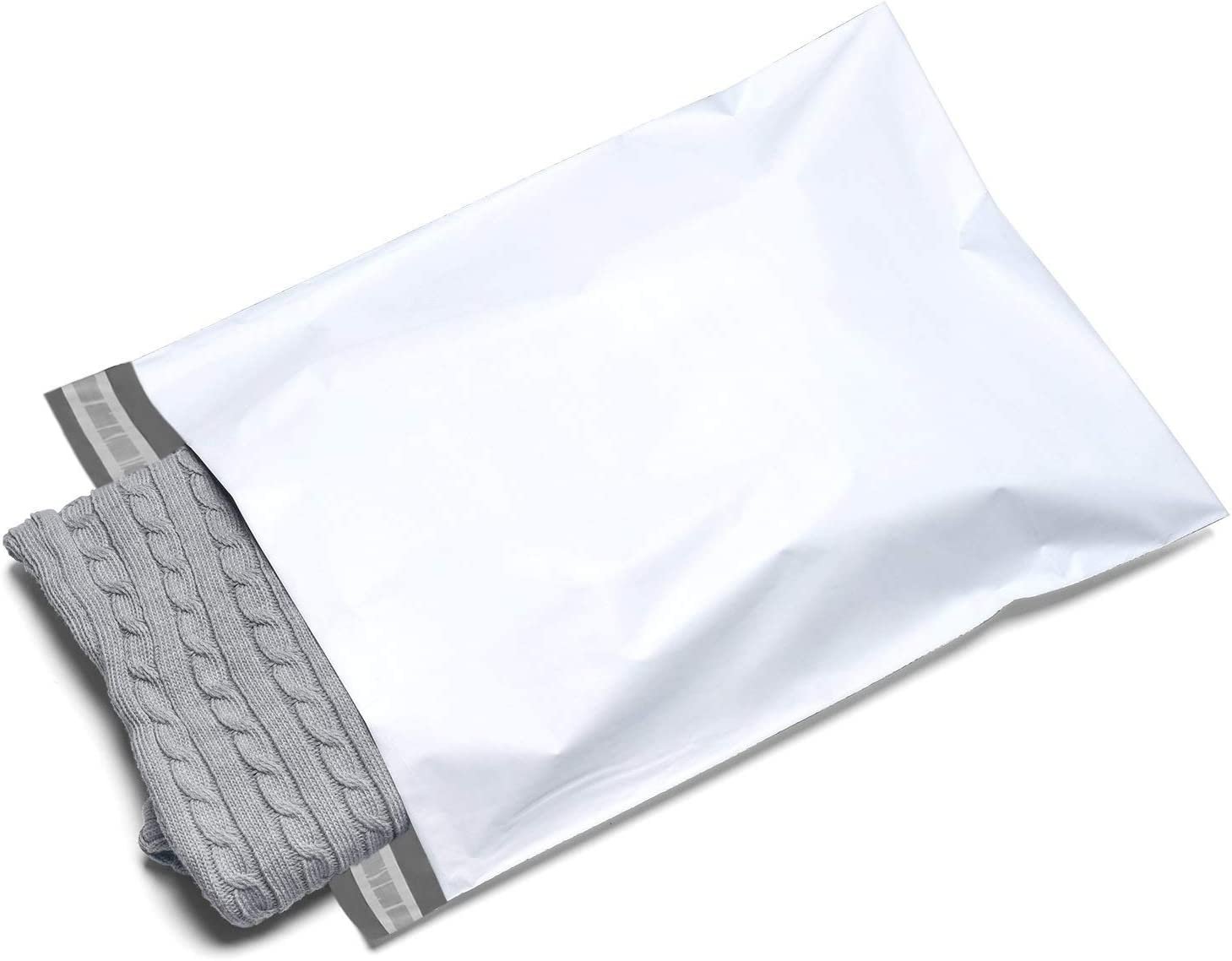 1000 Pack 6x9 Double Layer Poly Mailer Envelopes, Self-Sealing, Tear-Proof White