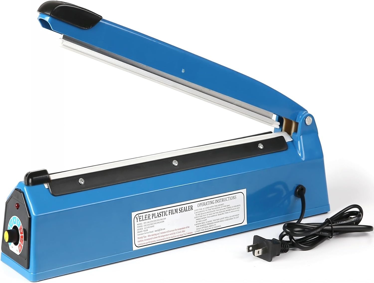 8 Inch Impulse Heat Sealer, Manual Poly Machine for Plastic Bags PE PP Bags