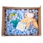 Small Bag 1.5 Cu Ft Bag  Blue Heart Shape Compostable Bio Packing Peanuts