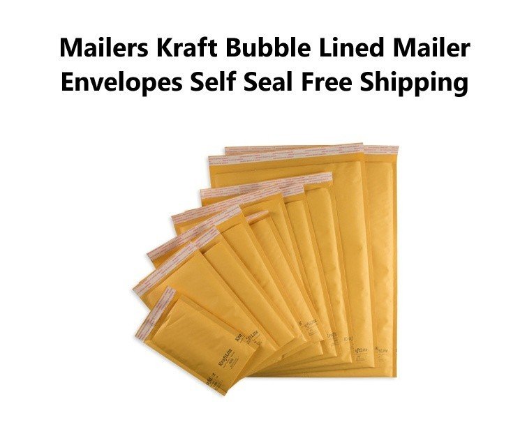 Mailers #4 (9.5"x14.5") Kraft Bubble Lined Mailer Envelopes Self Seal Free Ship
