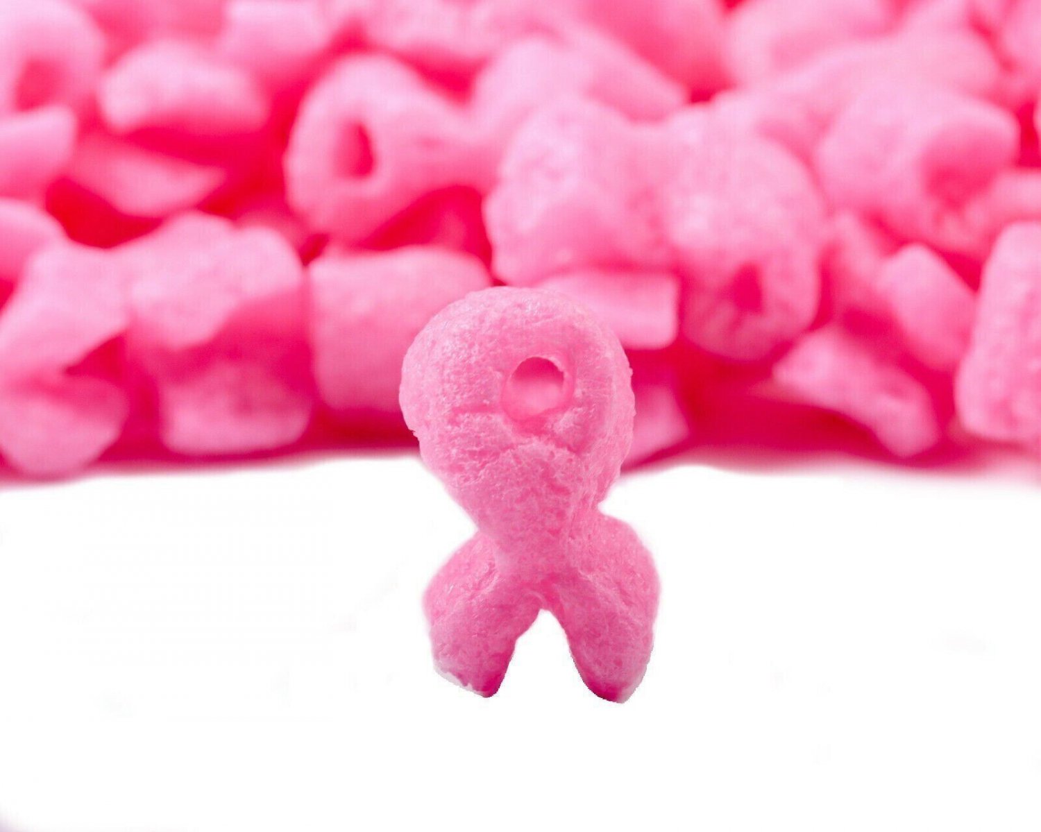 Minipak  Packing Peanuts Pink Ribbons 1.5 Cu Ft Compostable Biodegradable