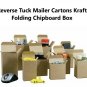 4"x2.5x6.25" Reverse Tuck Mailer Cartons Kraft Folding Chipboard Box Sizes