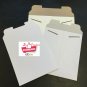 6" x 6" White Tab Lock No Bend Mailers Photo/Document Mailers Envelopes