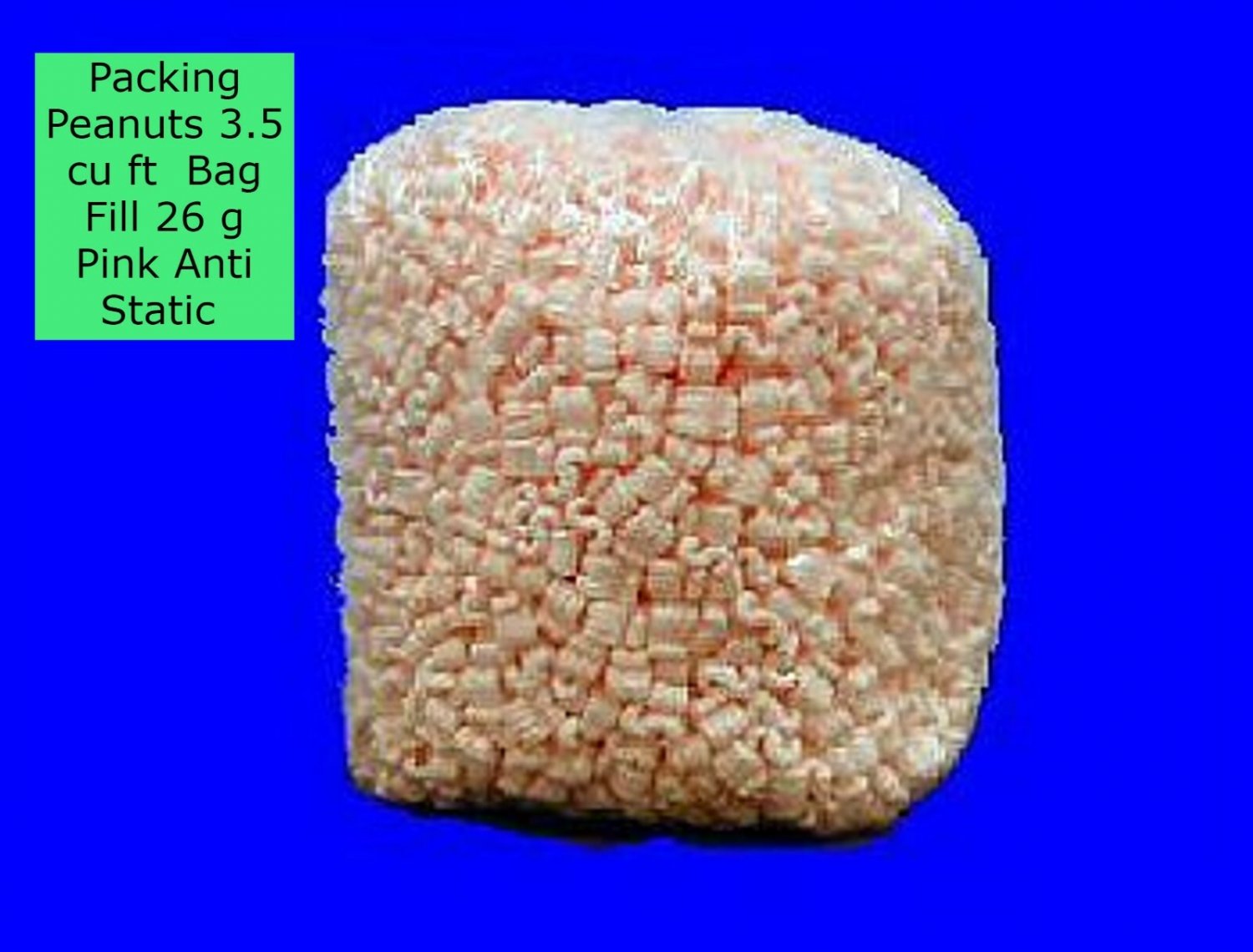 One Bag 3.5 cu ft 1 Bag Pink Fill 26 Gal Packing Peanuts  Anti Static Popcorn