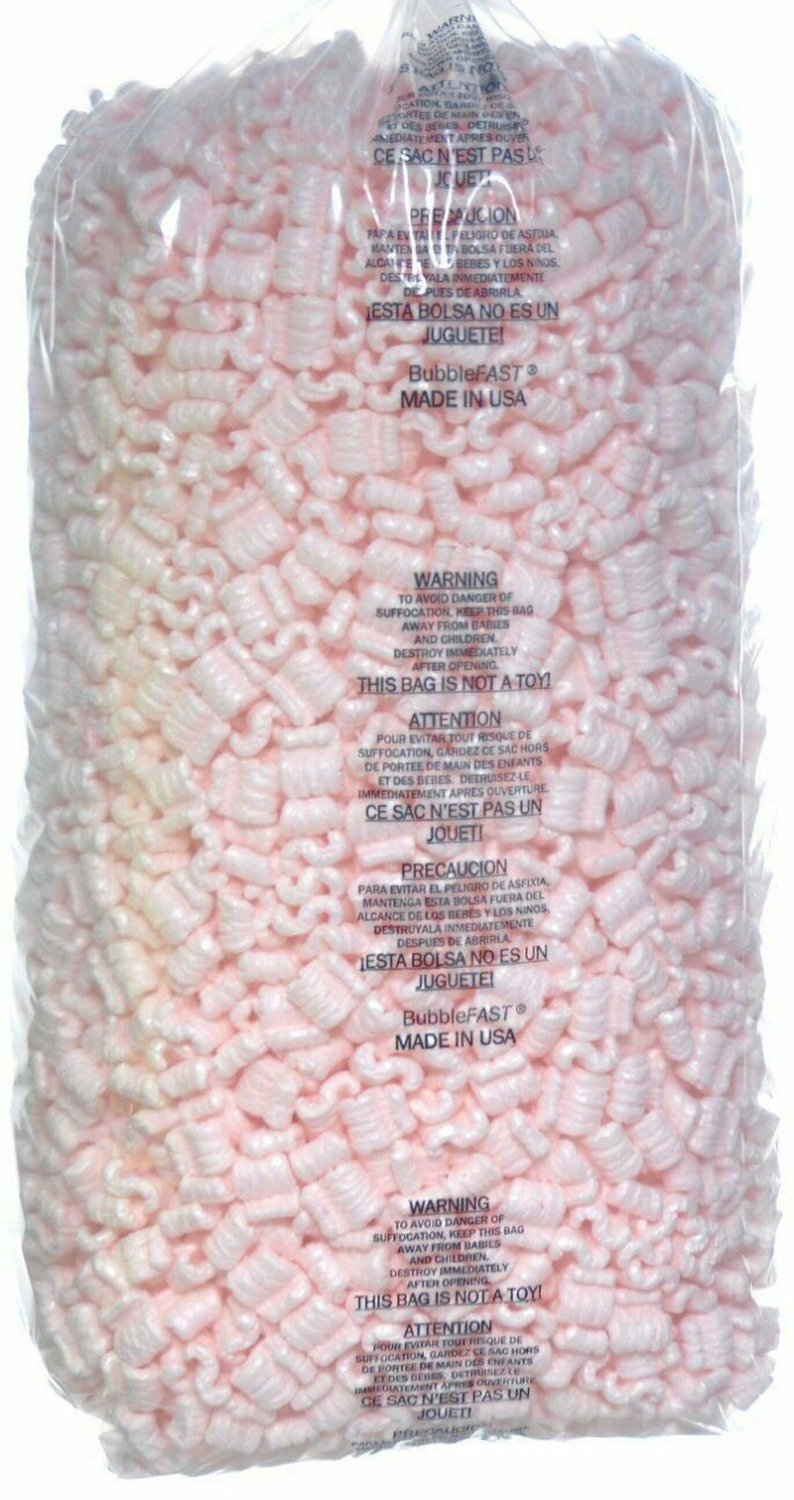 One Bag Packing Peanuts 3.5 Cu Ft - 1 Bag Pink anti Static Pop Free Shipping