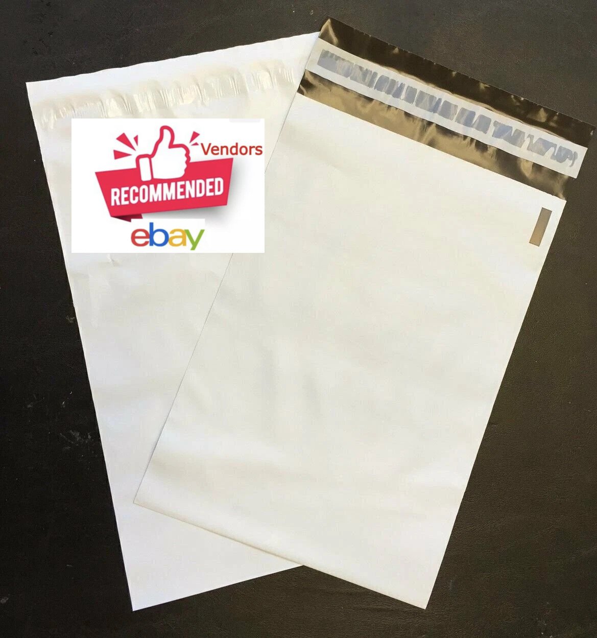 #0 (6"x9") Self-Seal Unlined White Poly Mailers Courier Mailing Envelopes Light