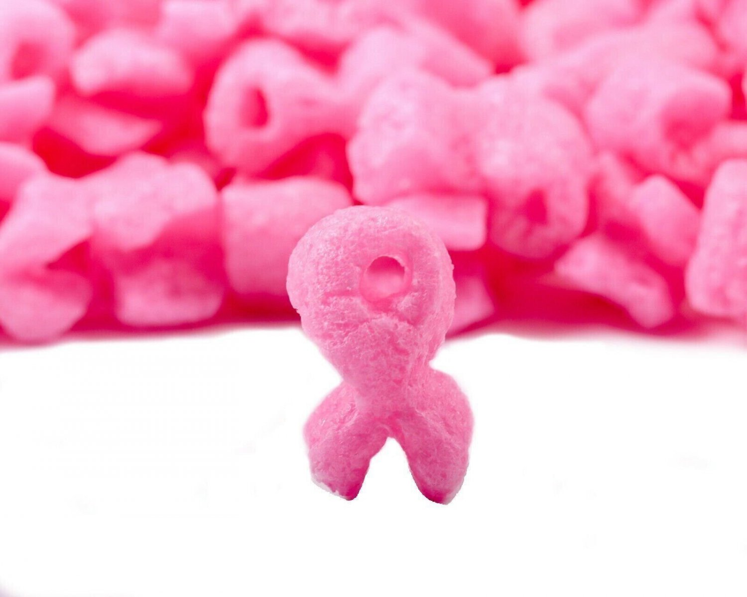 Packing Peanuts Pink Ribbons  1.5 cu ft Compostable Biodegradable FunPak