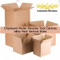 Shipping Reverse Tuck Mailers Chipboard Kraft Box 2.5â x 2.5â x 8â Cartons Stor