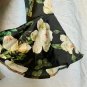 Another Story flowy blouse floral flare size small ruffle silky long sleeve top