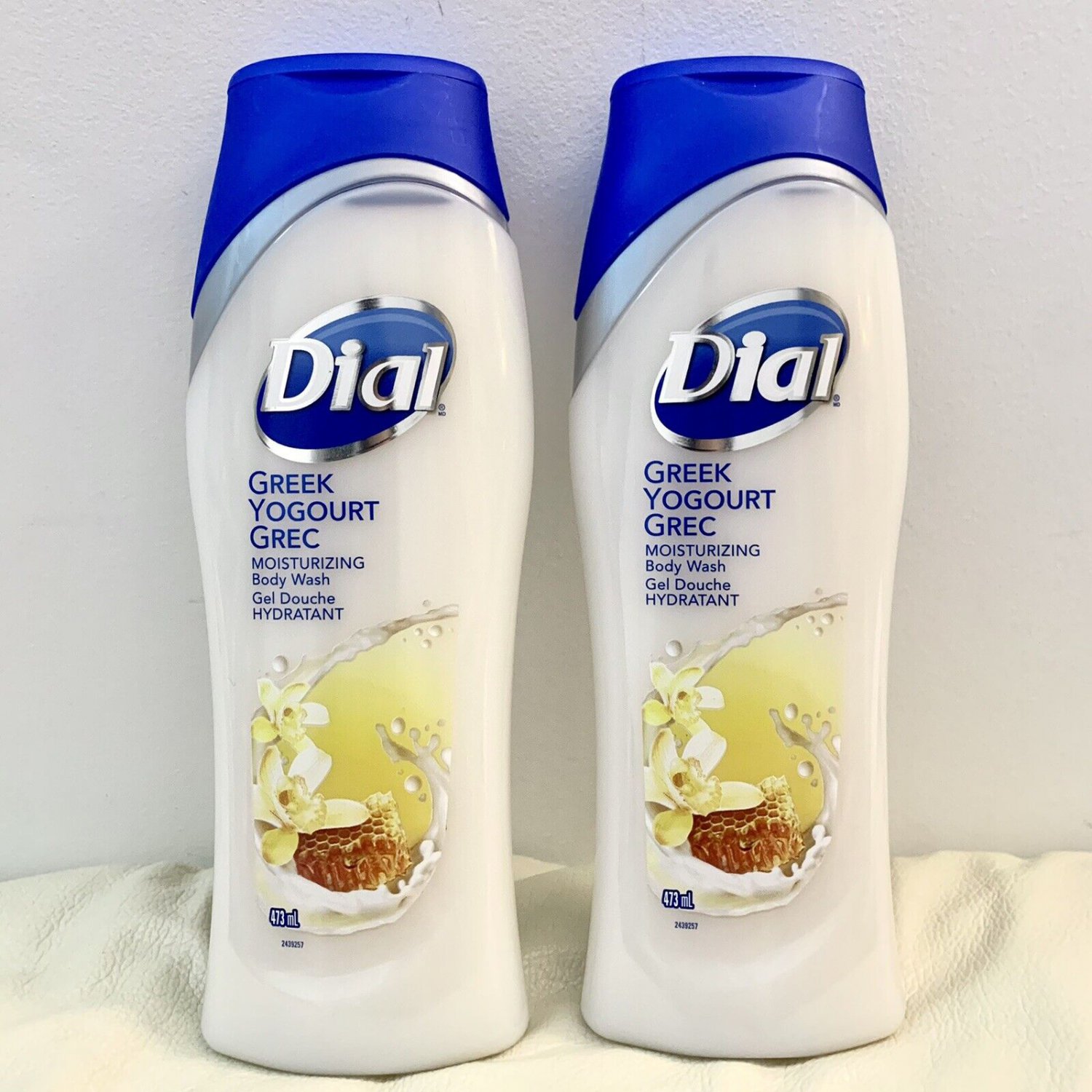 2x Dial Greek Yogurt Vanilla Honey Moisturizing Body Wash 16 fl oz Each