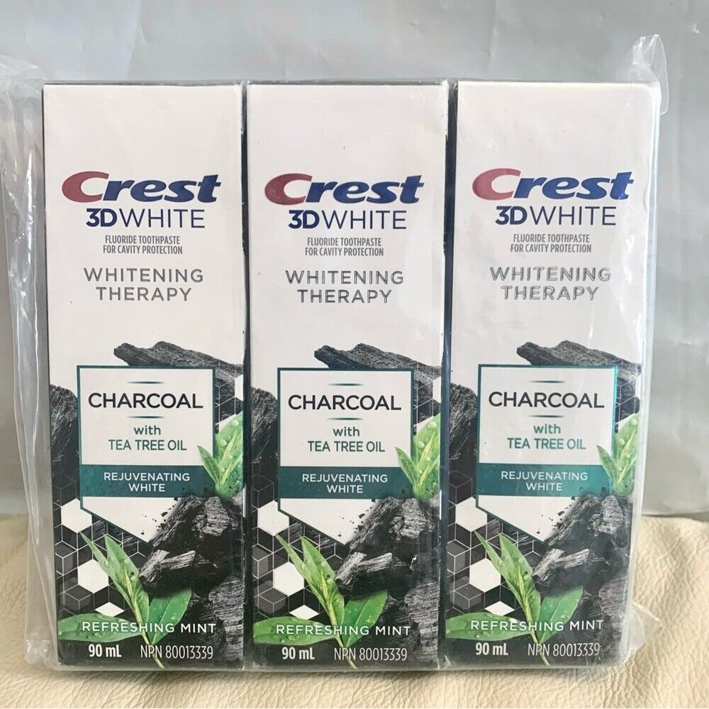 3 Lot Crest 3D White Whitening Therapy With Tree Oil Refreshing Mint Toothpaste