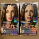 2 Pack L'Oreal Paris Feria 59 Rich Golden Brown Shimmering Hair Color Permanent