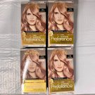 4 Pack Loreal superior preference permanent hair color dye 723 rose blonde NEW