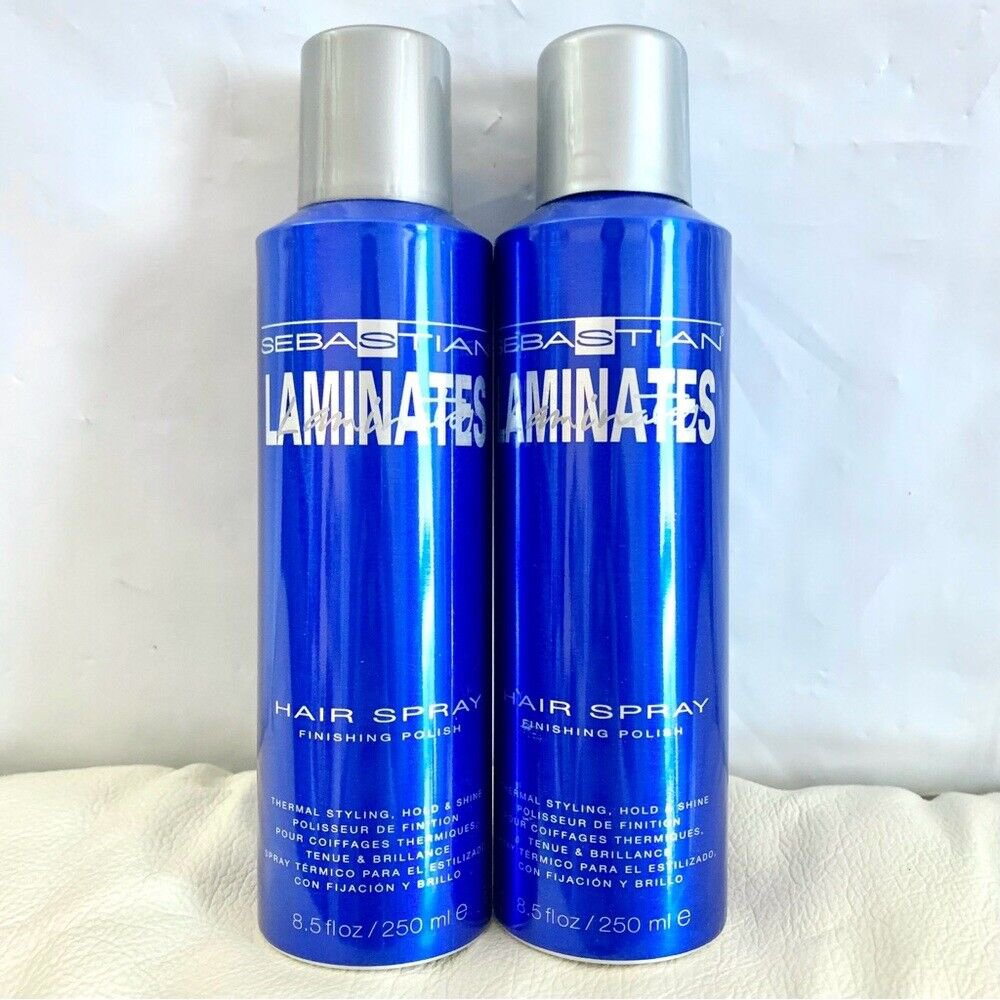2 pack Sebastian Laminates Hair Spray Finishing Polish Thermal Styling 8.5oz NEW