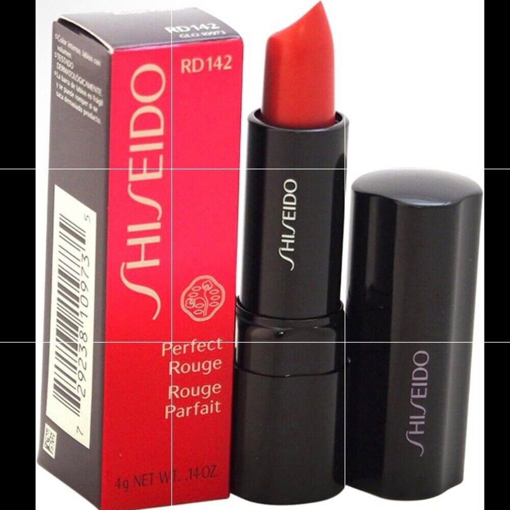 Shiseido Perfect Rouge Lipstick RD 142 Full Size Discontinued Original New