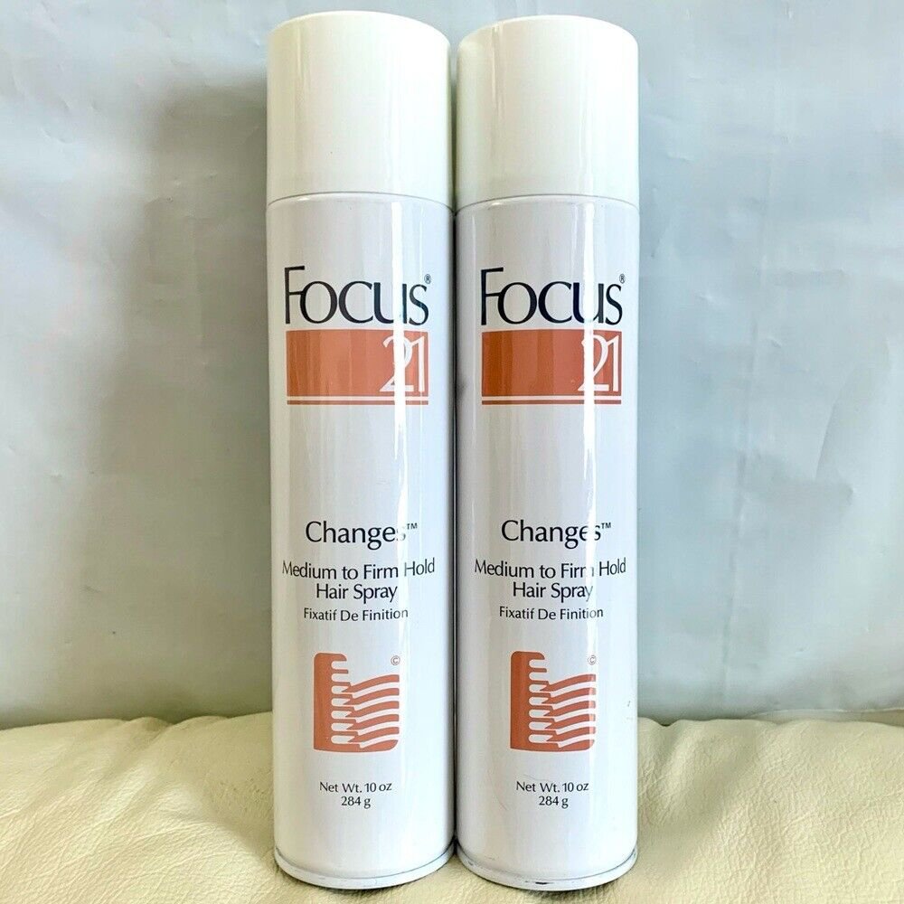 Lot of 2 Focus 21 Changes Medium To Firm Hold Hair Spray 10oz / 284g NEW