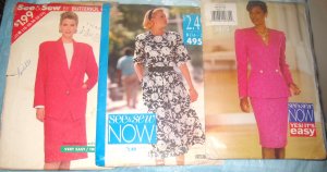 3 Butterick See Sew Womens Patterns Size C  16 to 24 Dress Suits
