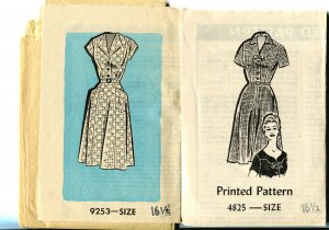 2 Size 16 1/2  Misses Dress Patterns Mail Order