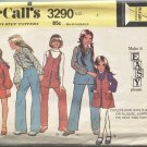 Girls Size 5 McCalls Pattern 3290 Make it Easy Dress Blouse Jumper Vest Pants