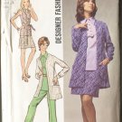 Simplicity 8870 Pattern Size 10 Overblouse Mini Skirt Pants Unlined Jacket 1970