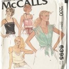 McCalls Pattern 6395 Misses Size 8 Pretty Camisoles Camis Uncut Dated 1978