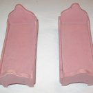 Pr of 2 Wood Doll House Furniture Beds Painted Pink