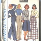 McCalls Pattern 5783 Size 12 Misses Unlined Jacket Skirt and Pants 1977 Unused