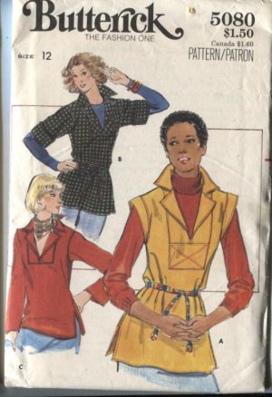 Misses Tops 3 Styles Butterick Misses Pattern 5080 Size  12