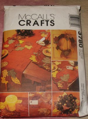McCall's Crafts Fall Decorations Wreath Table Runner Napkins Placemat 2002