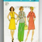 Vintage Misses Simplicity Pattern 6987 Dress or Top, Pants  Size 12 1975 Unused