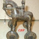Asian Bronze Horse and Rider Temple Toy Tibet Buddhist