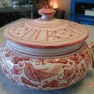 Deruta Tureen Floral Birds Italy Hand Painted Majolica