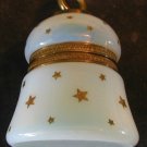 French Opal Glass Lighter Tobacciana Art Glass 24KT