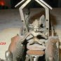 Asian Bronze Oxen Cart Temple Toy Tibet Buddhist Wagon