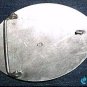 Native American Sterling Coral Turquoise Belt Buckle