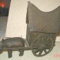 Asian Bronze Ox and Cart Temple Toy Tibet Buddhist Wagon