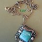 Oriental Asian Enamel Filigree Serpent Necklace Pendant
