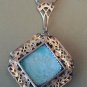 Oriental Asian Enamel Filigree Serpent Necklace Pendant