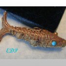 2" Filigree Ornate Fish Koi Charm Pendant Moves Silver