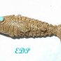 2" Filigree Ornate Fish Koi Charm Pendant Moves Silver
