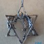 2" Sterling Modernist Holocaust Star of David Judaica Charm